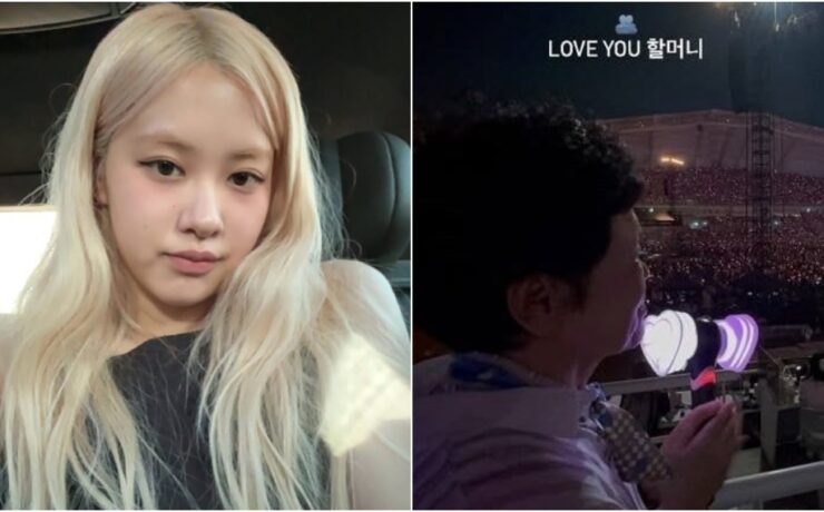 Avó de Rosé no show do BLACKPINK