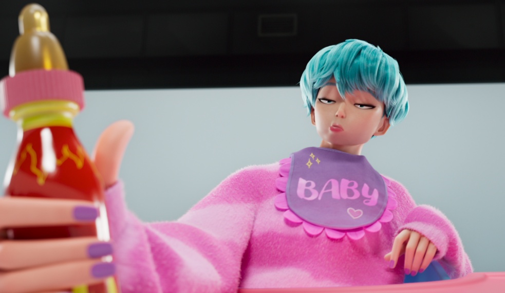 Baby Saja, de 'Guerreiras do K-pop', foi dublado por Danny Chung