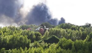 Fumaça causada por incêndio no Tomorrowland