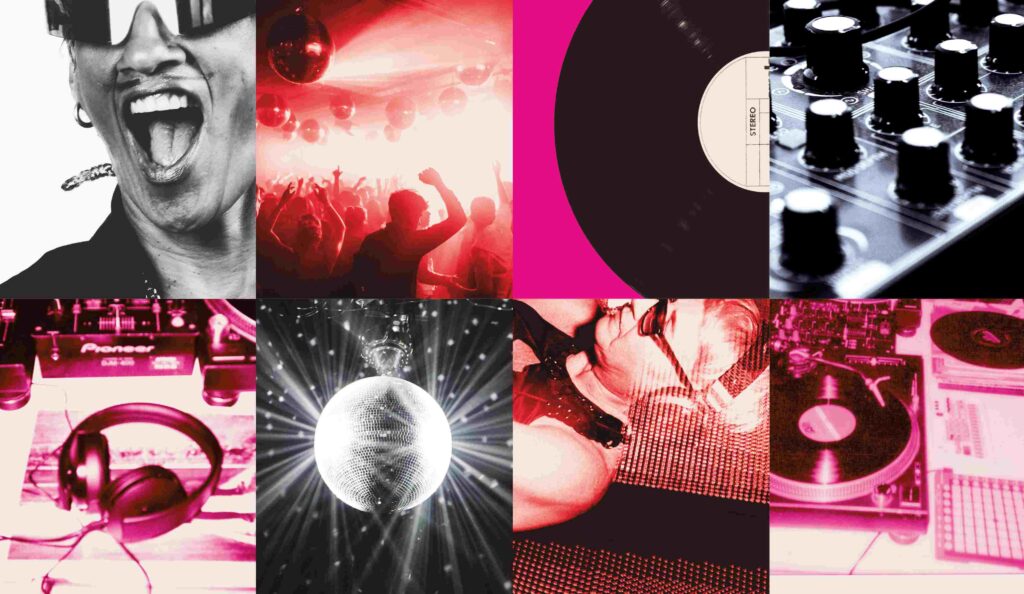 Elas ainda estão na pista: DJs mulheres 45+ desafiam o etarismo 1 DJs com mais de 45 anos arrasam nas pistas (Ilustração: Eduardo Pignata)