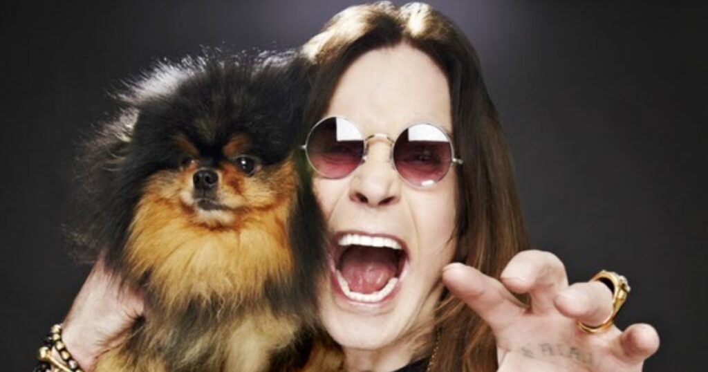 Ozzy Osbourne e cachorro da raça Lulu da Pomerânia (divulgação)