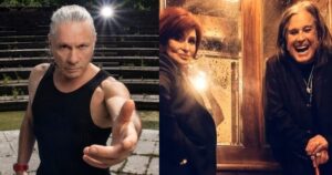 Bruce Dickinson, vocal do Iron Maiden, Sharon e Ozzy Osboune (divulgação e Instagram @sharonosbourne)