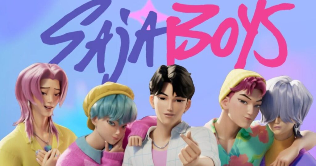 Saja Boys: grupo virtual de 'Guerreiras do K-Pop' tem números surpreendentes 1 O grupo fictício Saja Boys (Divulgação)