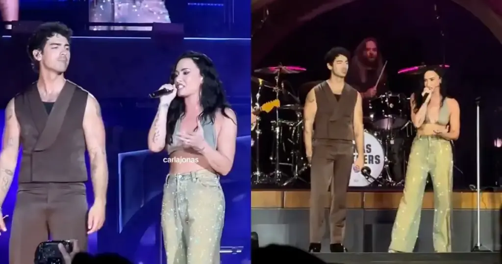 Demi Lovato faz aparição surpresa em show dos Jonas Brothers 1 Demi Lovato