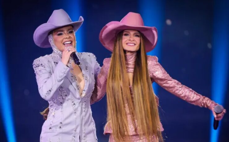 Maiara e Maraisa na gravação do projeto AMIGAS (Manu Scarpa/Brazil News)