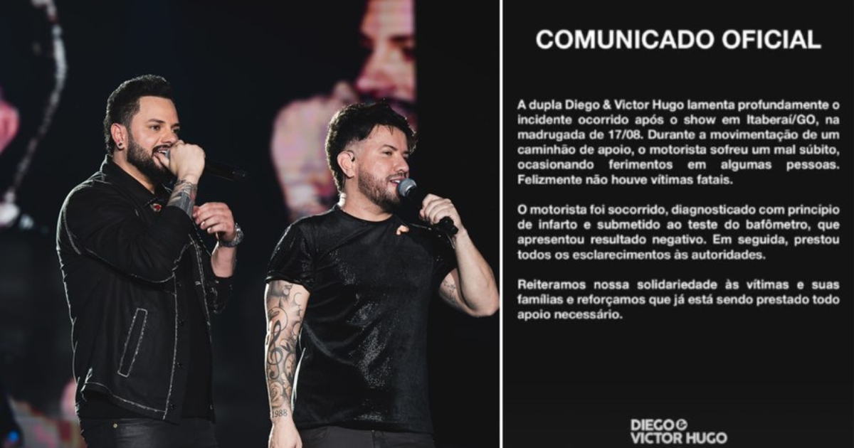 Diego e Victor Hugo Falam do Acidenthe de Caminhnao (Redes Sociais)