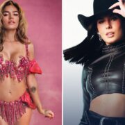 Karol G e Ana Castela na NFL (Instagram)