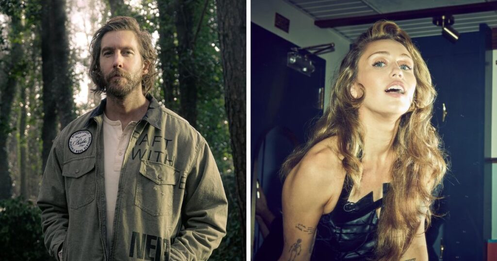 Calvin Harris e Miley Cyrus [reprodução: Instagram]