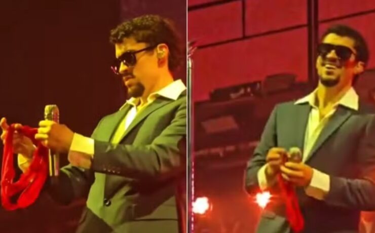 Fã joga calcinha em Bad Bunny no show em Porto Rico (Reprodução X)