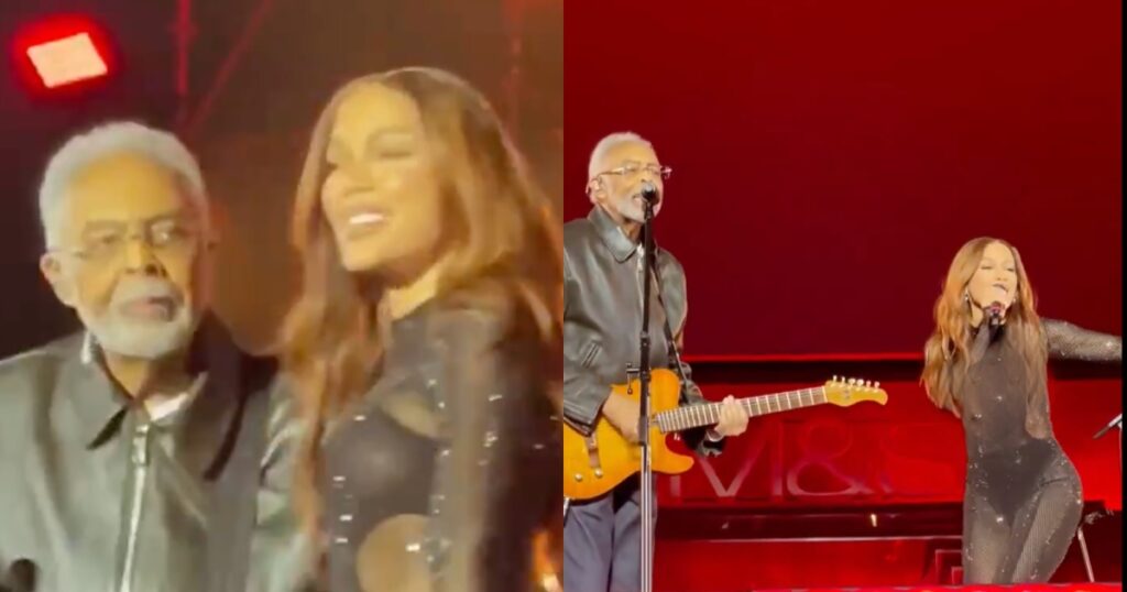 Gilberto Gil e Anitta. no evento H&M (divulgação)