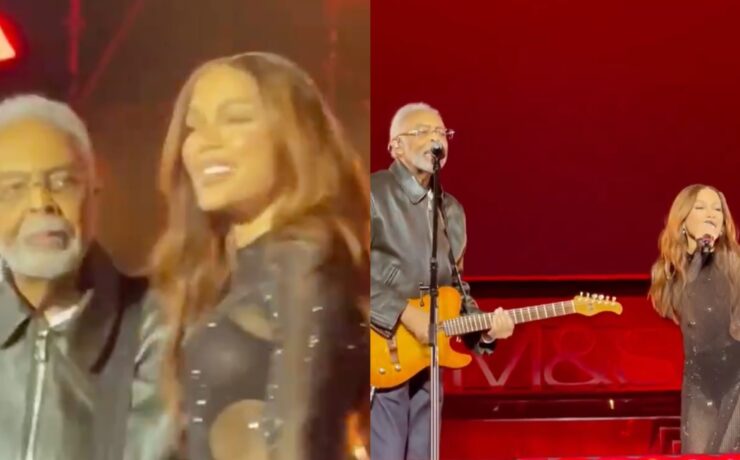 Gilberto Gil e Anitta. no evento H&M (divulgação)