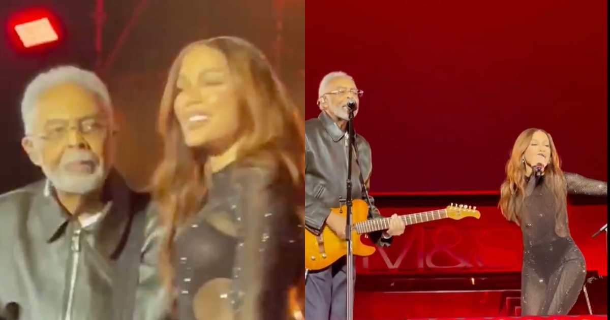 Gilberto Gil e Anitta. no evento H&M (divulgação)