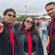 Matheus, Niele e Matheus no The Town 2025
