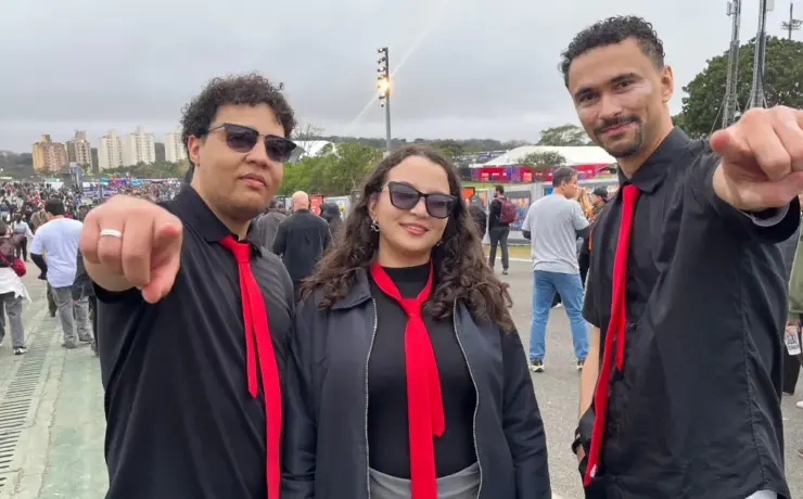 Matheus, Niele e Matheus no The Town 2025