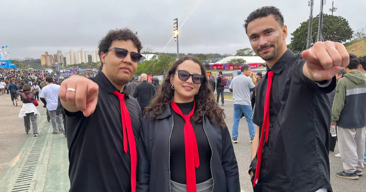 Matheus, Niele e Matheus no The Town 2025