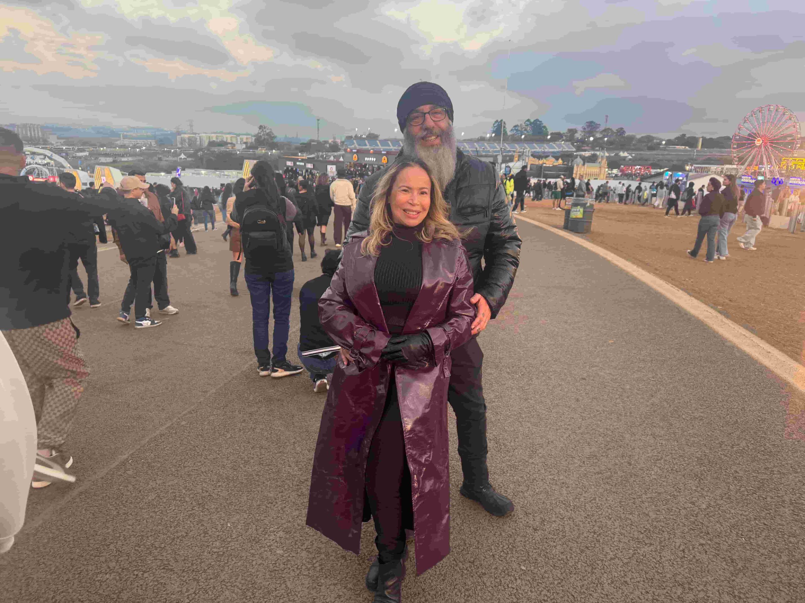 O casal Marcelo Rossato, 60 anos, e Kátia Rocha, 53 (Foto: Lígia Hipólito)