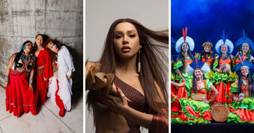 As Amazônias [Aíla, Djuena Tikuna e Patrícia Bastos]; Viviane Batidão; Suraras do Tapajós (reprodução)