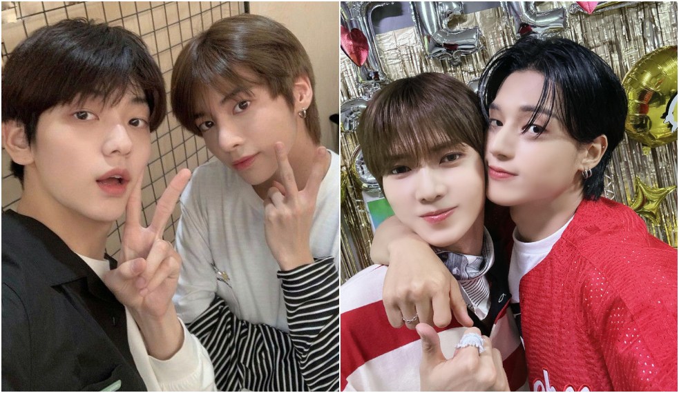 Soobin e Taehyun, do TXT, e Yeosang e Wooyoung, do ATEEZ