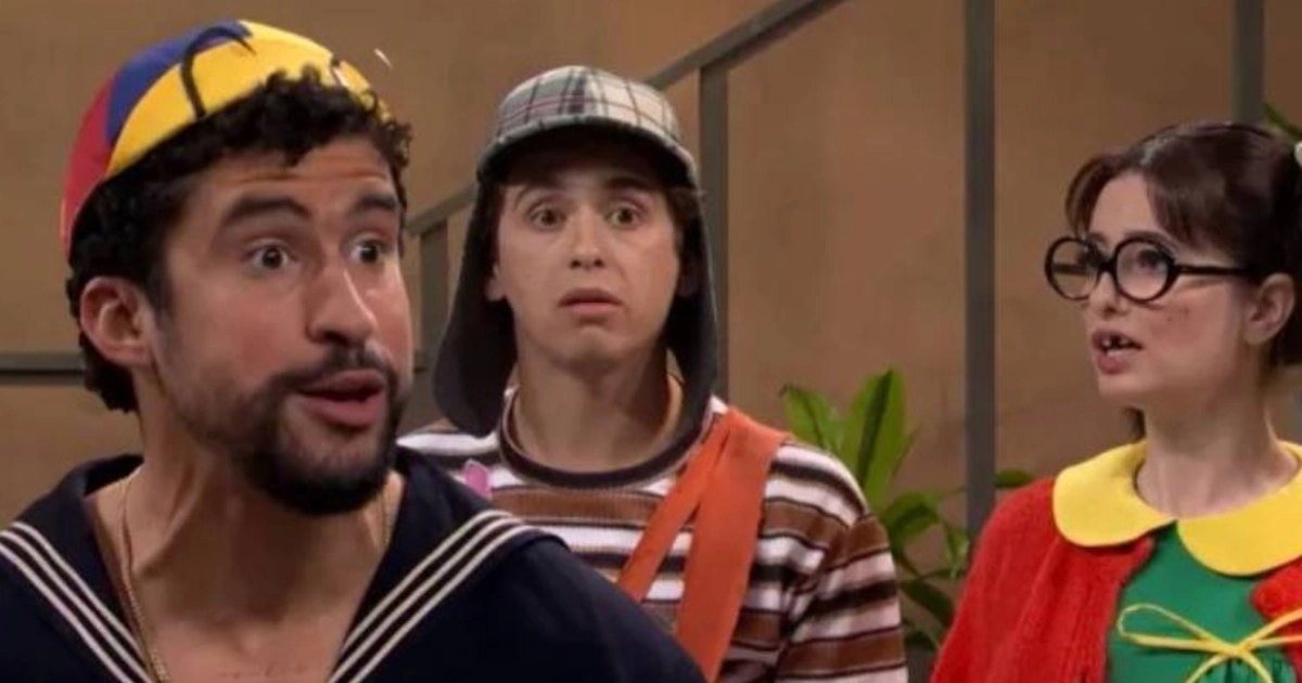 Bad Bunny faz esquete de Chaves no SNL (Divulgação)
