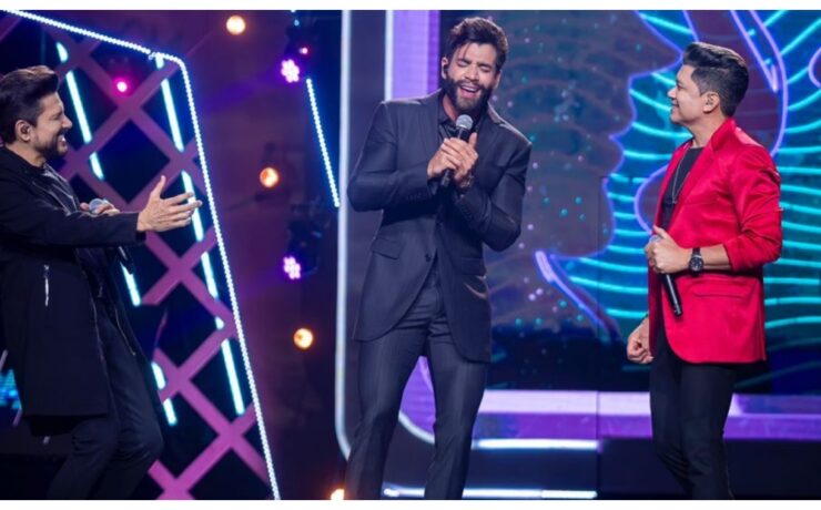 Gusttavo Lima entre Zé Henrique e Gabriel (Reprodução)