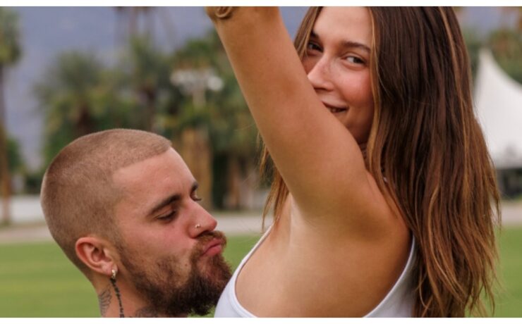 O cantor Justin Bieber e a modelo Hailey Bieber (Reprodução)