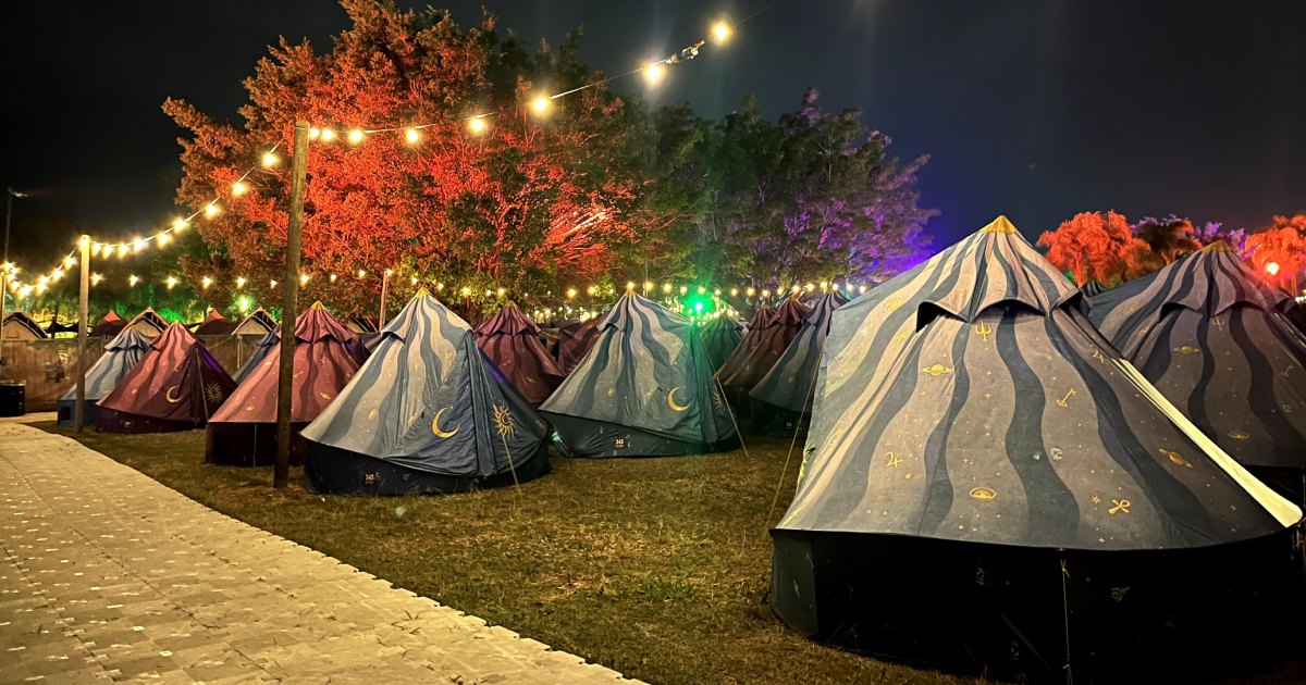 Acampamentos no DreamVille no Tomorrowlands Brasil 2025