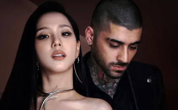 Jisoo, do BLACKPINK e Zayn Malik, ex-One Direction. (Crédito: Divulgação)