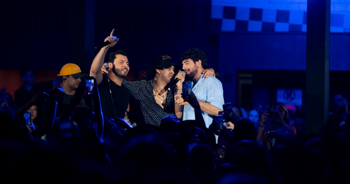 Natanzinho Lima na gravação do DVD "De Bar em Bar 8" (Divulgação)