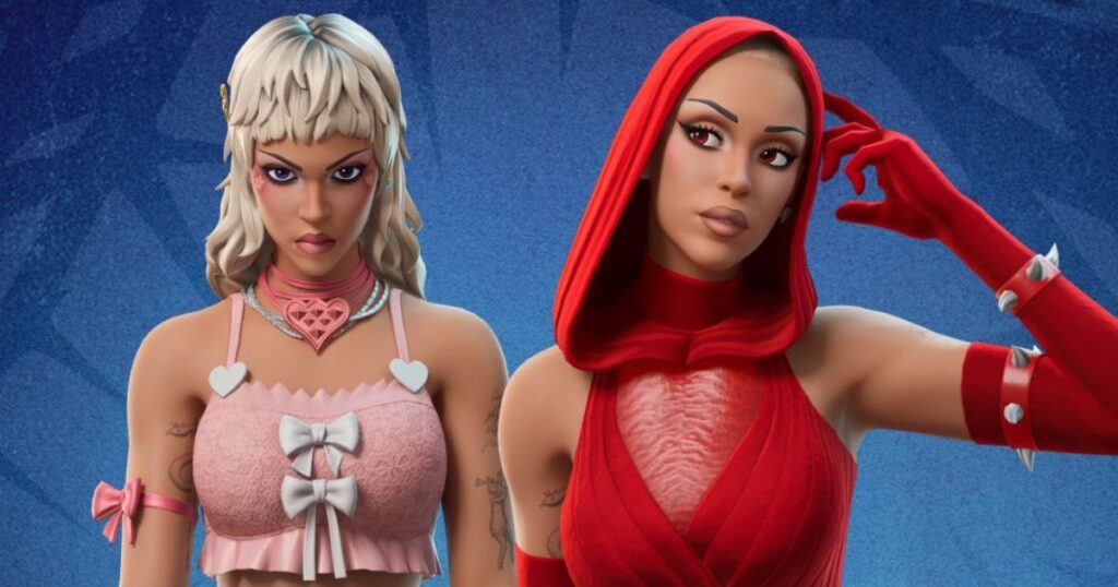 Vídeo: Doja Cat joga Fortnite com sua própria skin assustadora 1 Doja Cat no Fortnite (reprodução)