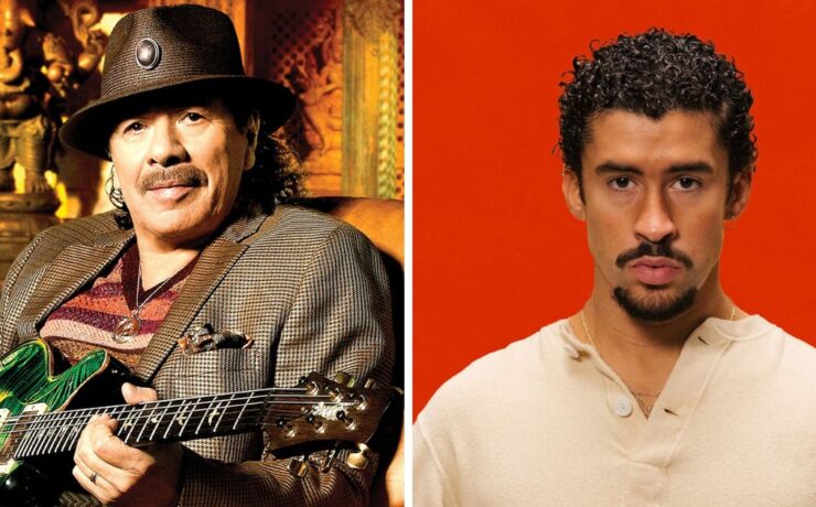 Carlos Santana e Bad Bunny (Foto - reprodução)