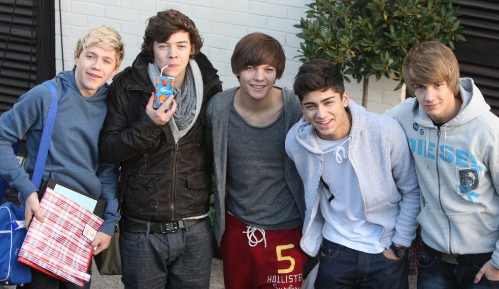 Niall, Harry, Louis, Zayn e Liam em 2012, finalistas do 'The X Factor'