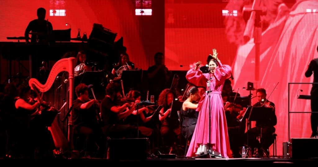 Marisa Monte durante show em BH 
