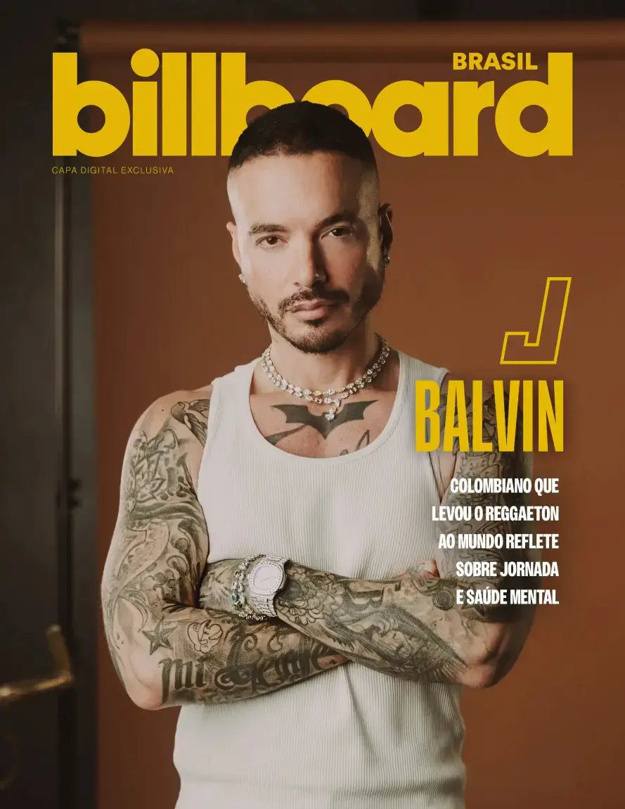 J Balvin na capa digital da Billboard Brasil