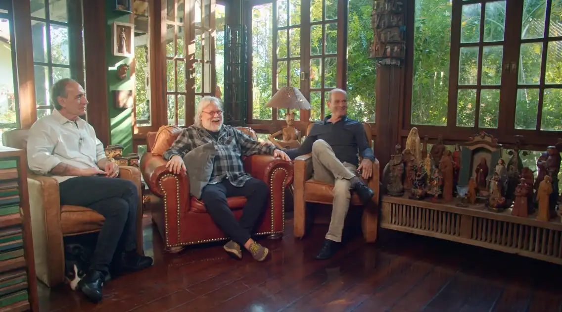 Gerson Conrad Paulo Mendonça e Ney Matogrosso (Julia Bruce_Divulgação)