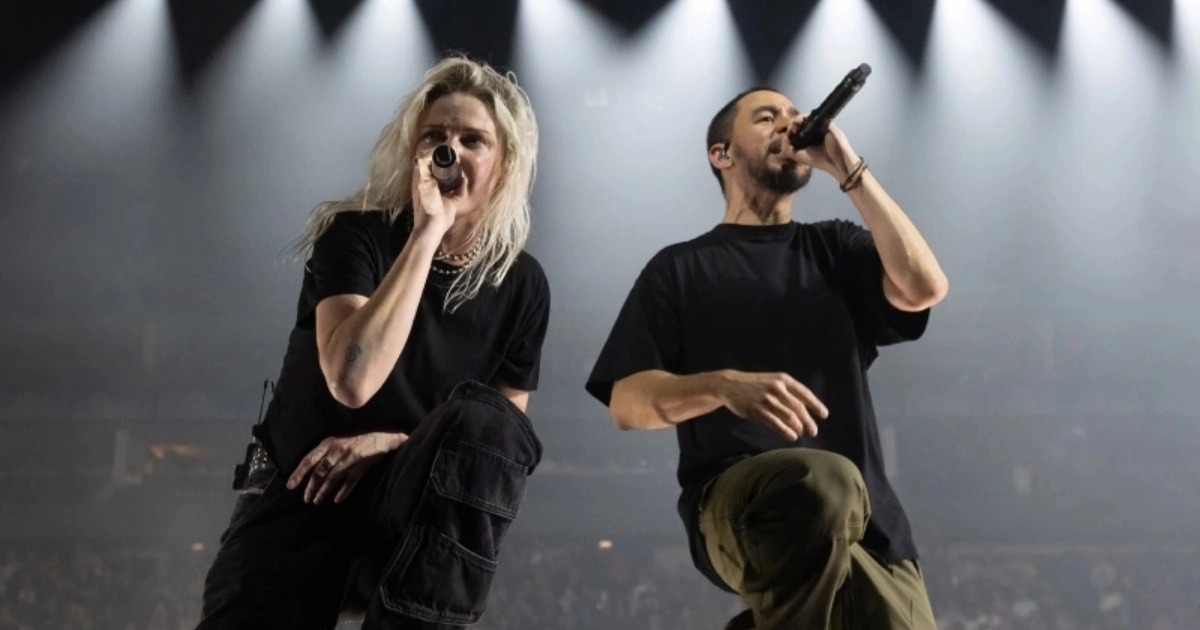 Mike Shinoda e Emily Armstrong, do Linkin Park (WENN via Reuters Connect)