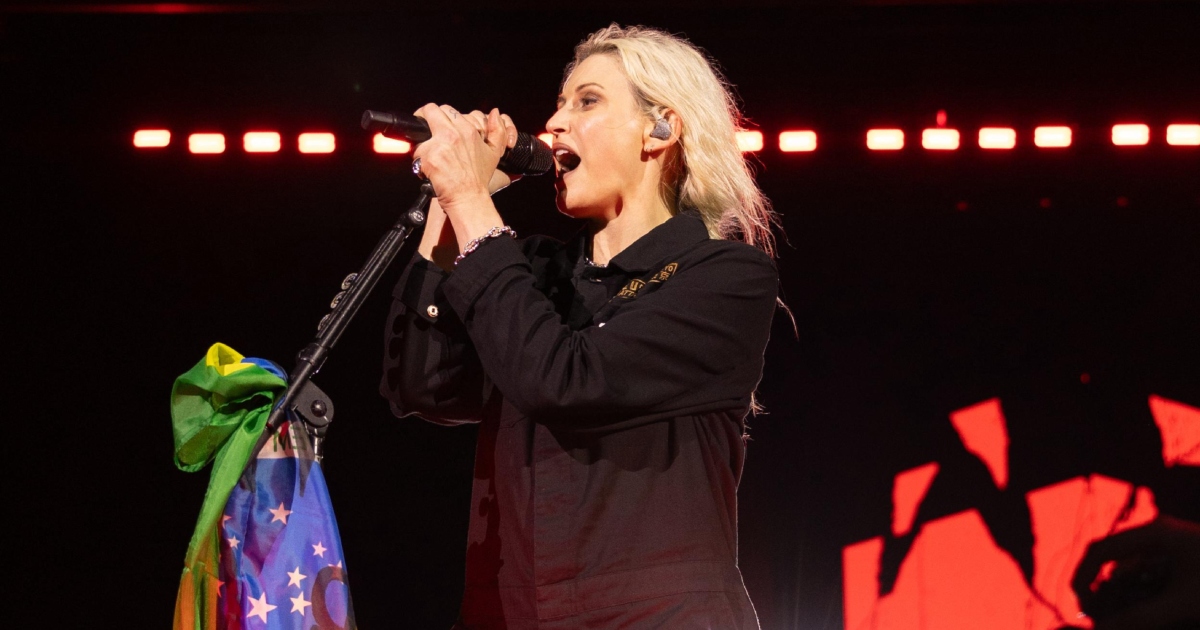 Emily Armstrong solta a voz com o Linkin Park no show do Morumbis (Kelin Gnoatto/Brazil News)