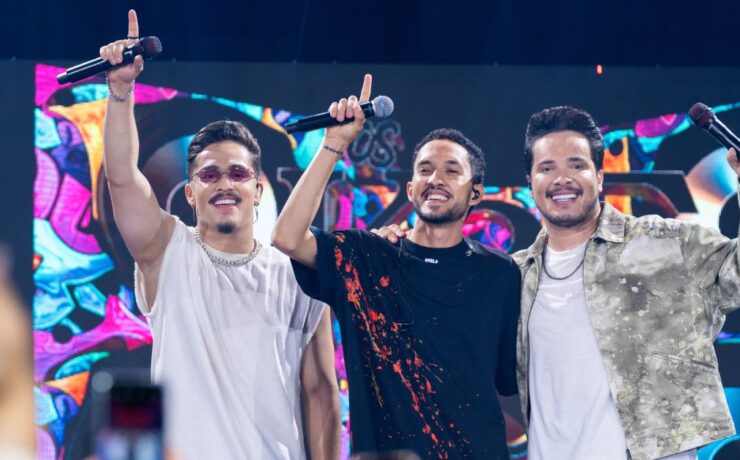 Kaique e Felipe com Grelo