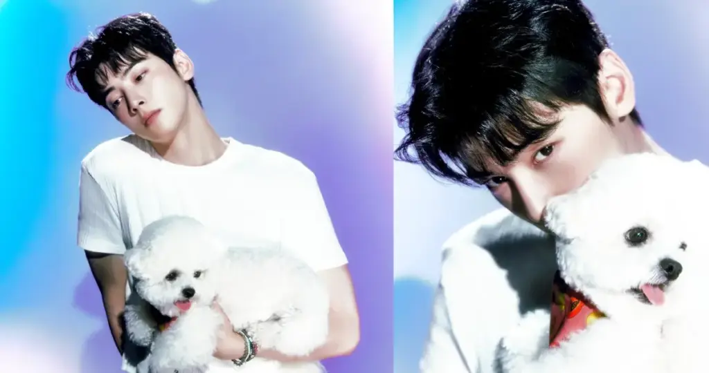 Cha Eun-woo faz ensaio acompanhado de seu cachorro para divulgar novo single 1 Cha Eun-woo