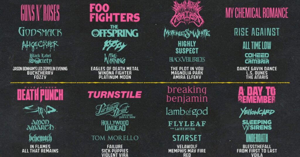 Festival Rockville anuncia line-up com mais de 160 bandas 1 Line-up do Rockville 2026