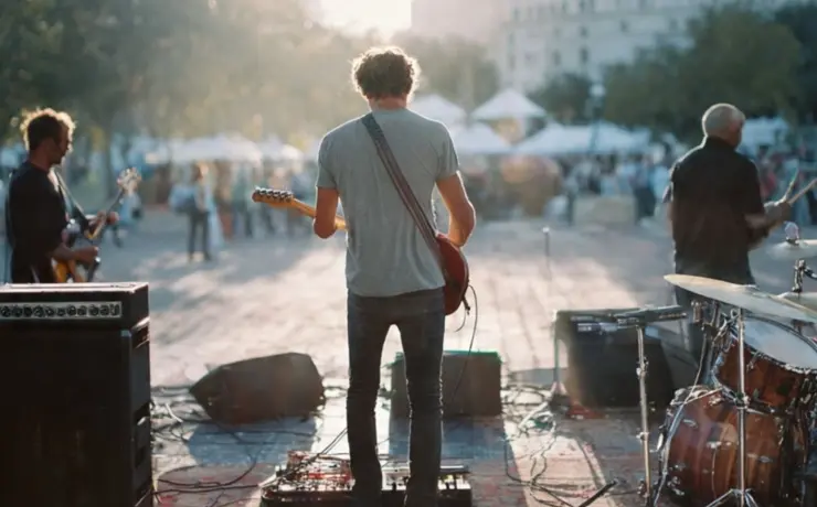 Show ao ar livre (imagem feita por inteligência artificial)