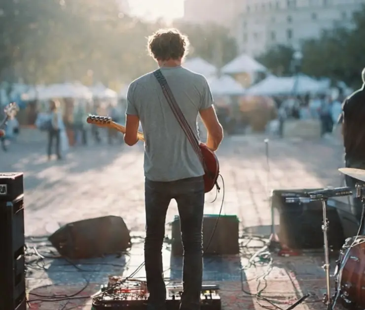 Show ao ar livre (imagem feita por inteligência artificial)