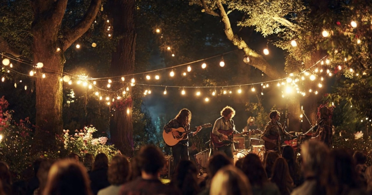 Show ao ar livre (Imagem feita por inteligência artificial)