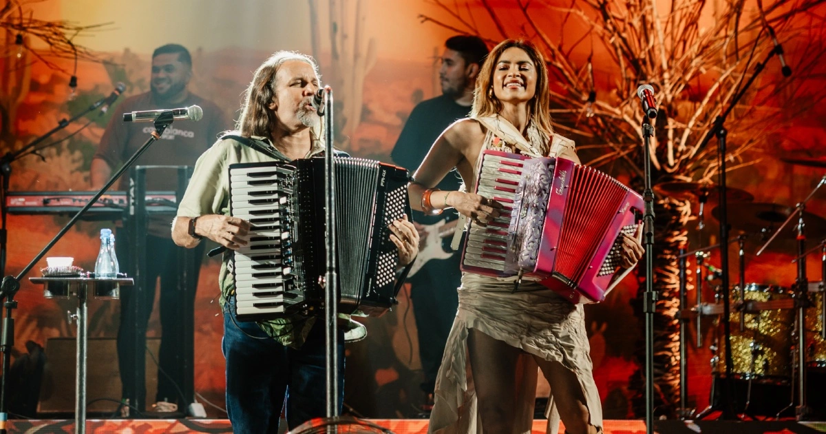 Dorgival Dantas e Lucy Alves no Encontro das Sanfonas (Divulgação)