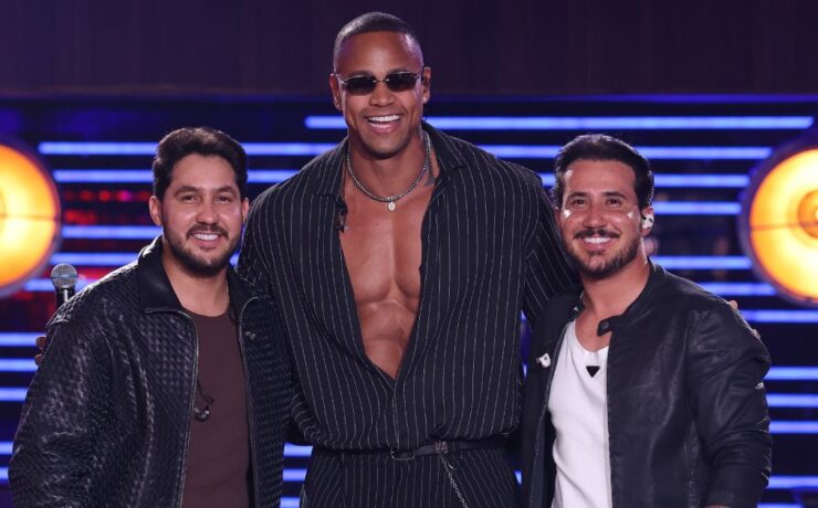 Iguinho e Lulinha com Léo Santana