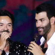 Gusttsvo Lima canta com Luis Fonsi no Allianz