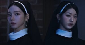 Karina, do aespa, e Wonyoung, do IVE