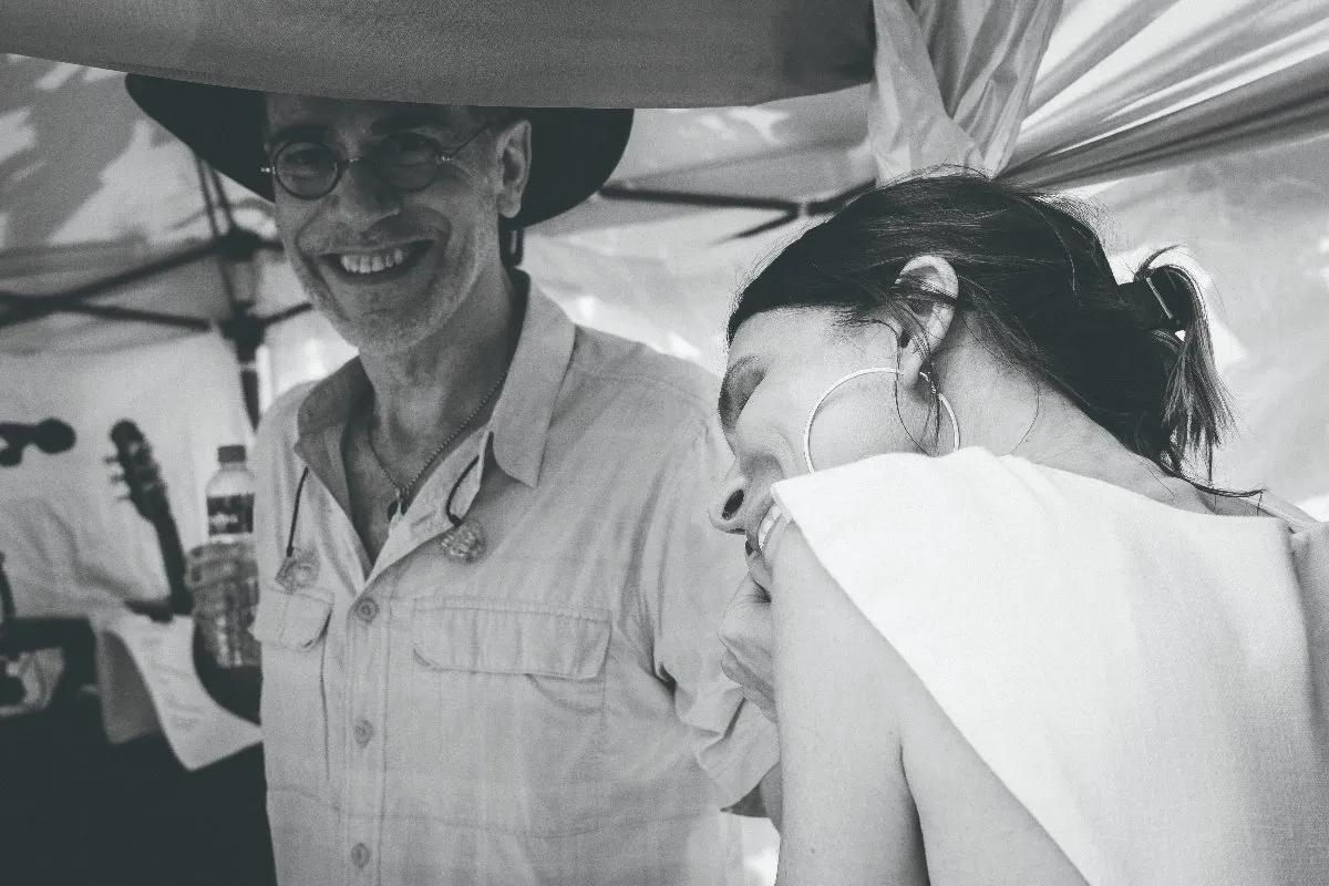 Nando Reis e Sarah Oliveira batem papo (Rafa Leforte)