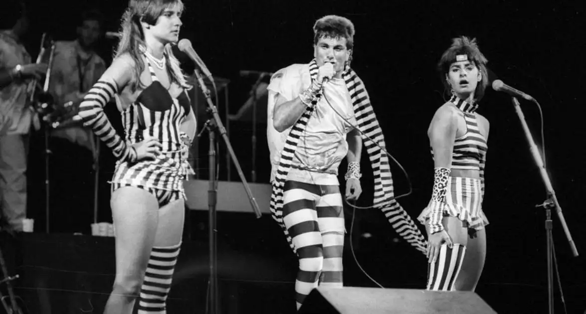 Márcia Bulcão, Evandro Mesquita e Fernanda Abreu na Blitz (Bia Schmit/ Divulgação)