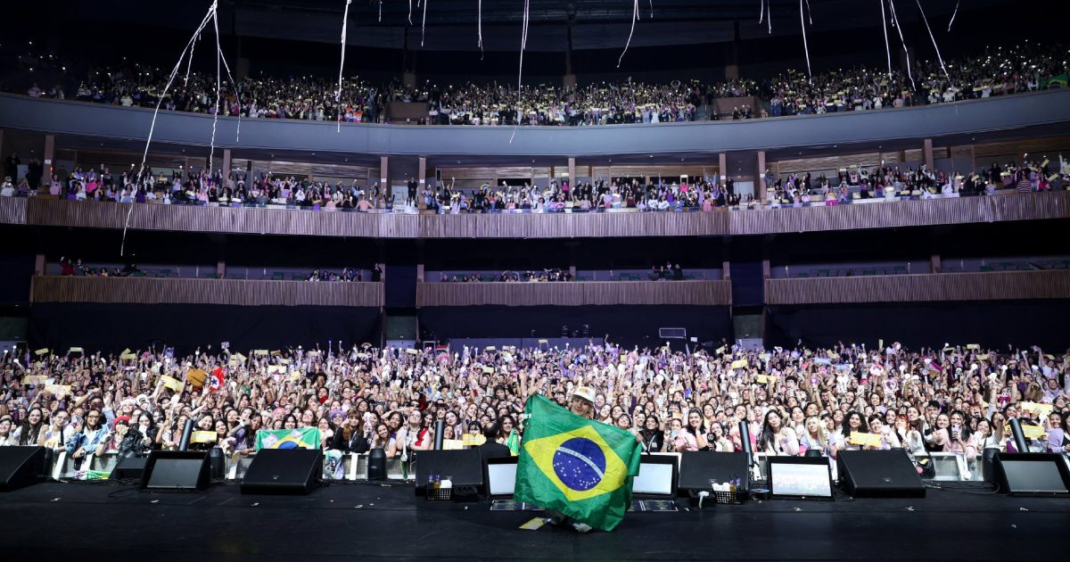 Baekhyun em show em São Paulo em 2025
