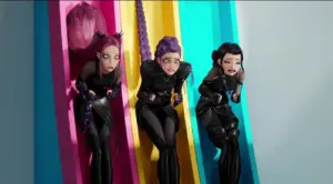 Guerreiras do K-pop no escorregador (créditos - reprodução)